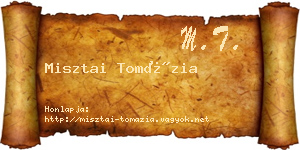 Misztai Tomázia névjegykártya